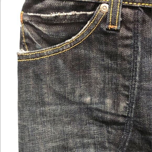 Paper Denim & Cloth Dark Wash Distressed Jean Skirt women's size 29 - Picture 4 of 10